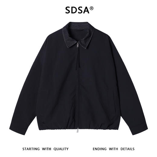 252716SDSA男士秋冬新款痞帅男装潮牌撞色拼接拉链翻领夹克休闲百搭外套 商品图1