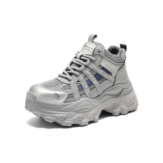 BF楼百丽厚底增高高帮老爹鞋女25冬季新款加绒休闲运动鞋子E6N1DDD5 商品图1