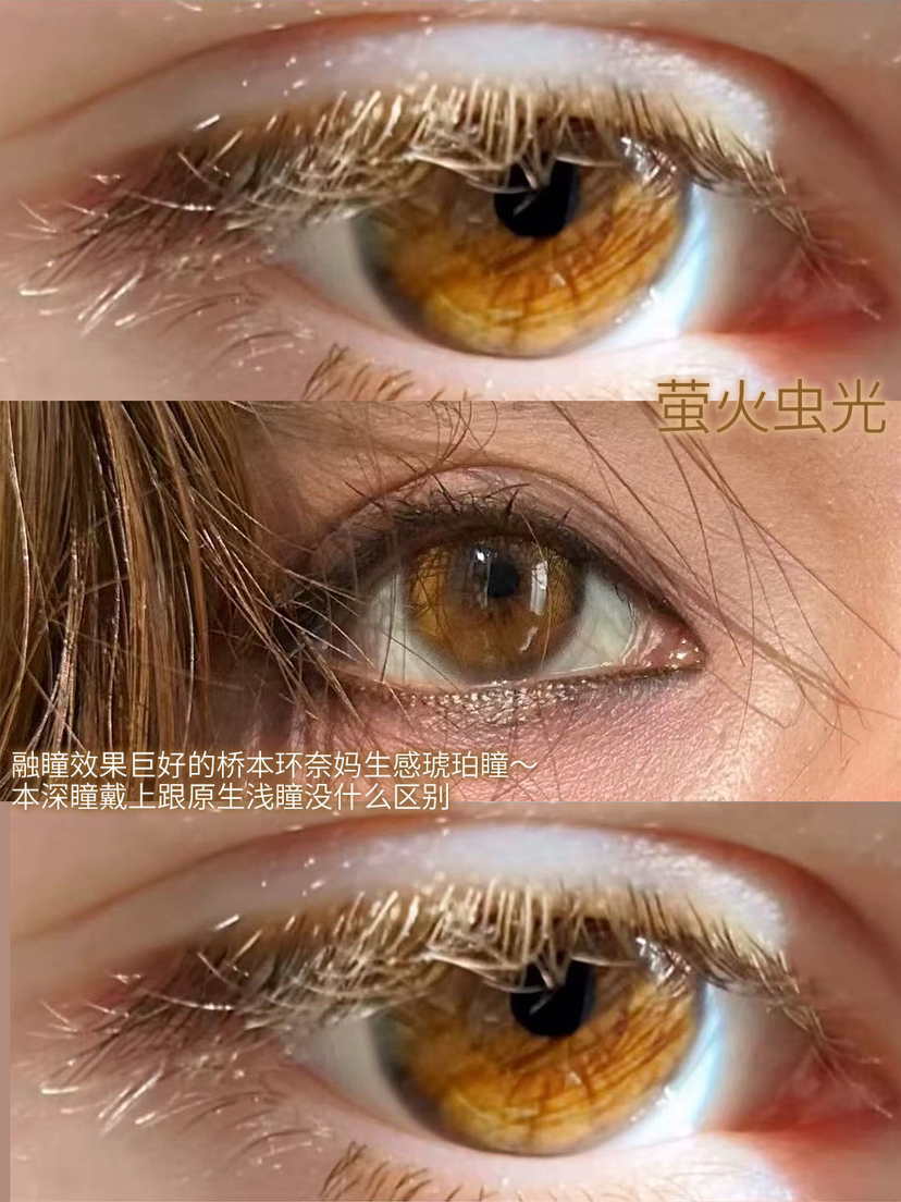 Liliyacon 半年抛 萤火虫光 14.5 自然琥珀棕