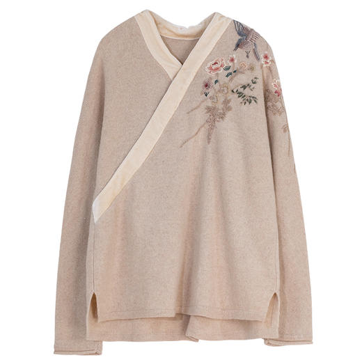 牧衣游原创 手工刺绣牦牛绒毛织混纺毛衣套头衫百搭保暖毛衣 弥光 商品图4