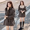 XRY9281英伦风立领休闲风衣女中长款2025春秋新款系带收腰气质小个子外套 商品缩略图2