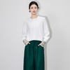 「高货wl」全新升级【铂金会员321/天猫429/差价108】(15328)洛诗琳新中式国风袖口刺绣衬衫2025秋季宽松圆领通勤上衣 商品缩略图0