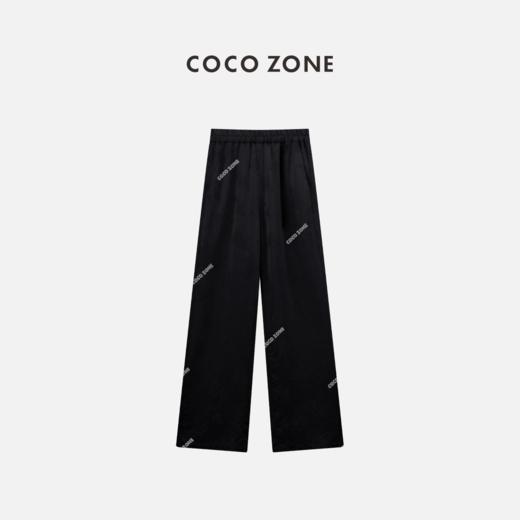 COCO ZONE新中式国风提花休闲裤时尚复古直筒裤CC1A0395 商品图1