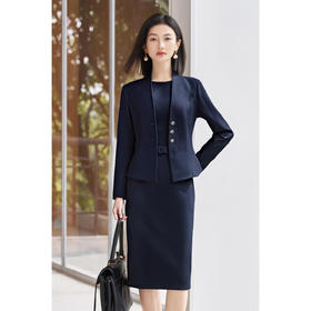 【设计感西服收腰背心裙两件套】秋季职业通勤气质套装4864