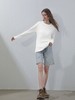 RM714#侧边小开衩圆领长袖T 商品缩略图0