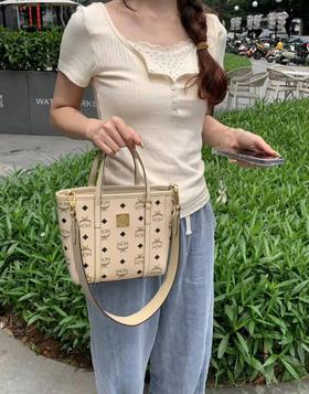 MCM   Toni *老花满印菜篮子   米色 托特包（CB）