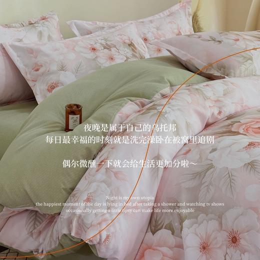秋冬新色预览【卧室花园 海棠春南法花卉床品四件套】莫兰迪色系花卉 低调的轻奢感 入眼整个高级舒适 A类标准 活性印染 10款可选 商品图4
