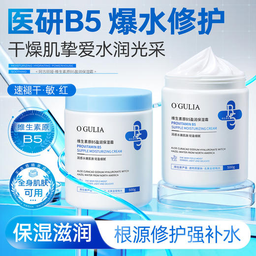 【买1送1 阿古丽娅维生素原B5盈润保湿霜】护肤防干裂大白罐保湿润肤霜 商品图0