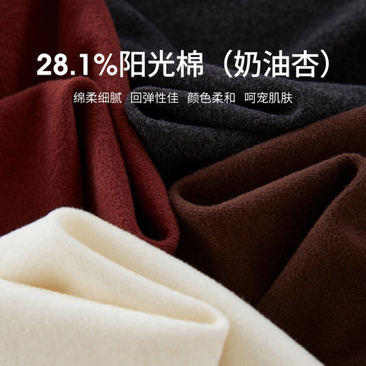 【周四狂欢价】熙世界软糯保暖半高领打底衫女2025秋冬新款通勤纯色长袖T恤上衣 商品图4