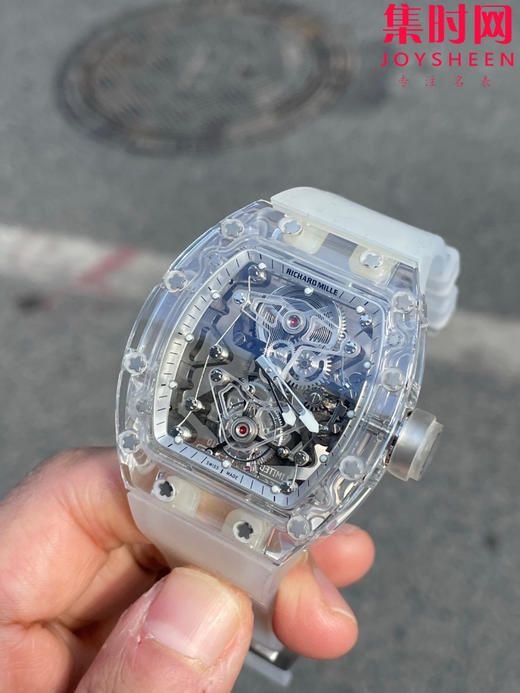 墙裂推荐 V4升级版 新力作 EUR理查德米勒RM056-雪琉璃！RM56透明壳 男士腕表 劲爆的真陀飞轮腕表！震撼来袭！ 商品图0