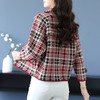 YY-2719-268小香风毛呢短外套女士2025春秋冬季新款洋气时尚翻领格子开衫女 商品缩略图3