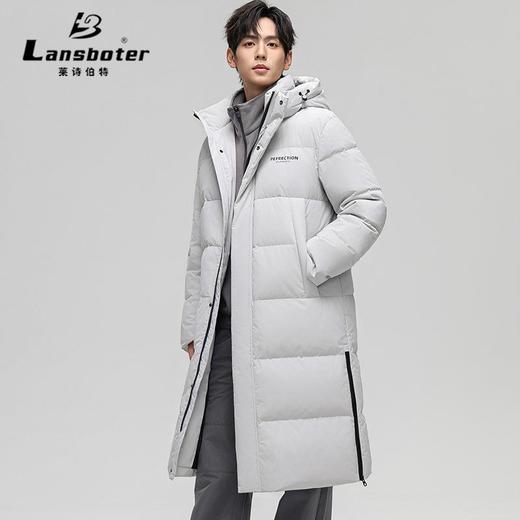 莱诗伯特男装过膝长款极寒羽绒服冬季新款连帽加厚潮流羽绒服批发 商品图1