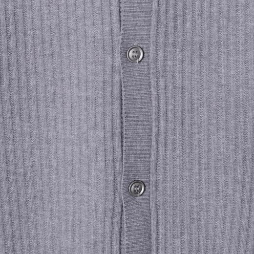 259059SDSA秋冬新款痞帅男装慵懒风竖纹纽扣圆领假两件开衫针织毛衣百搭 商品图3