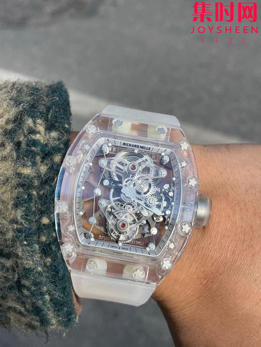 墙裂推荐 V4升级版 新力作 EUR理查德米勒RM056-雪琉璃！RM56透明壳 男士腕表 劲爆的真陀飞轮腕表！震撼来袭！ 商品图6