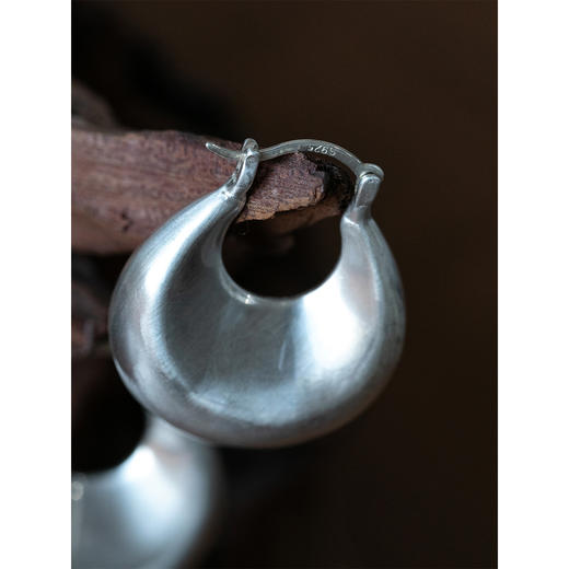 牧衣游 S999银耳环高级感百搭文艺 月半弯【不支持会员折】 商品图1