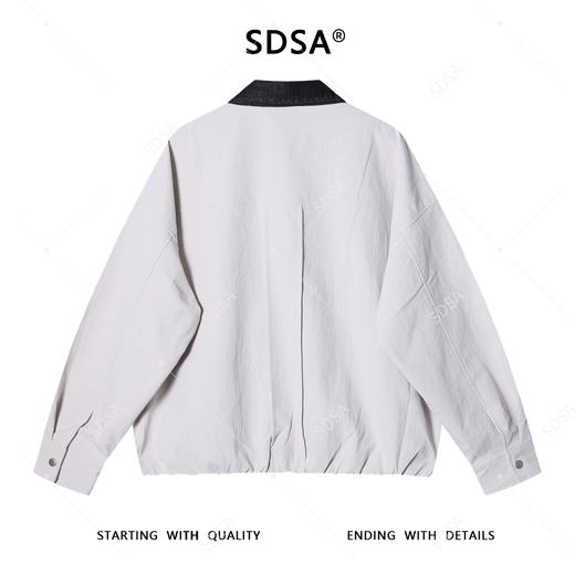 252716SDSA男士秋冬新款痞帅男装潮牌撞色拼接拉链翻领夹克休闲百搭外套 商品图5