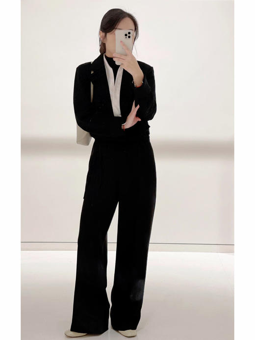 【高品质私服】【IC厚弹力羊毛罗马布宽松直筒裤】甄选澳洲羊毛，U越弹力零拘束感G0618-CC【无标出货 介意慎拍】 商品图8