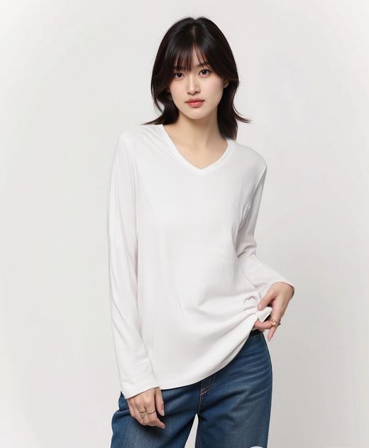 RM719#V领长袖T 商品图0