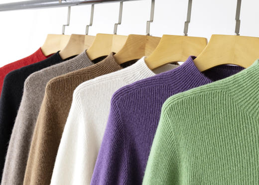 【高品质私服】【无缝羊绒混纺半高领坑条长袖】出色的保暖性能，即使在寒冷的季节，也能让您时刻保持温暖，做工精致，纹路特别细腻，休闲又日常，上班上学穿都合适YS5805-CC 商品图4