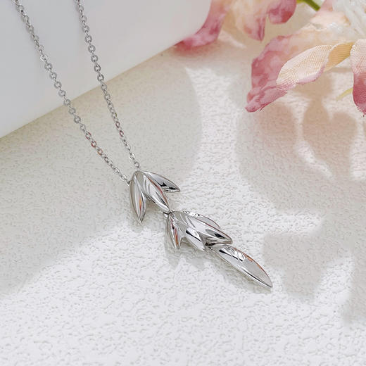 【限时8.8折】【线上铂金馆】PT950 #梵境 【国际铂金协会】铂金实心可调节金枝玉叶竹叶叶子套链(BTL00414),(预售产品下单后不退款不退货不换货不补差价) 商品图1