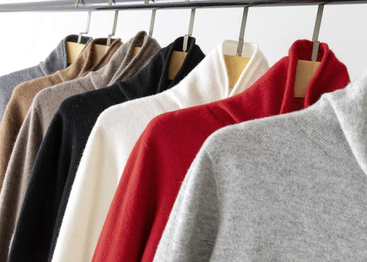 【高品质私服】【无缝羊绒混纺高领卷边长袖】做工精致，纹路特别细腻，休闲又日常，上班上学穿都合适YS5803-CC 商品图5