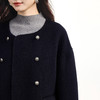 【10/1新品】熙世界小香风短款毛呢外套女秋冬新款圆领双面呢100.%绵羊毛大衣 商品缩略图4