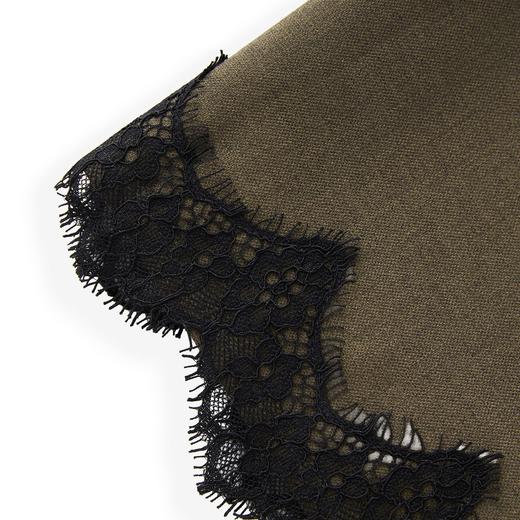 「高货wl」全新升级【铂金会员257/天猫349/差价92】(20741)洛诗琳优雅蕾丝花边拼接半身裙2025秋季侧开叉显瘦直筒裙 商品图3