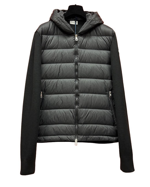 中性款针织拼接连帽羽绒服018 商品图0