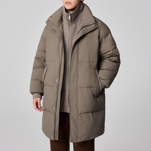2025男装假两件拼接羽绒服男2025冬款中长款男士羽绒外套88719 商品图1