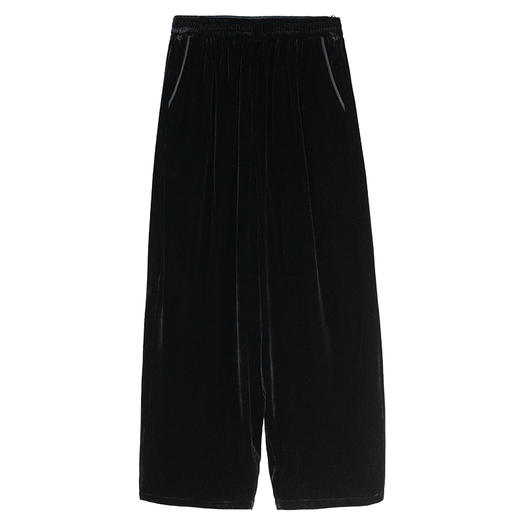 牧衣游原创 丝绒净色长裤新款垂感显瘦保暖松紧腰休闲裤 少年与树 商品图4