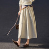 【10/1新品】熙世界可拆卸丝巾A字半身裙女2025秋装新款通勤休闲高腰中长裙子 商品缩略图4