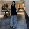 慵懒风必备！【特妮娜 腰果花阔腿裤】复古提花阔腿裤 打造美式复古INS风 轻松穿出大长腿 梨形身材救星 松紧腰加抽绳设计 不挑身材 舒适柔软面料 触感丝滑 不易变形 商品缩略图2