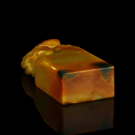 孤品2025005：手工精雕青田龙蛋石鱼钮扁章2.6*1.5*7cm 商品图4