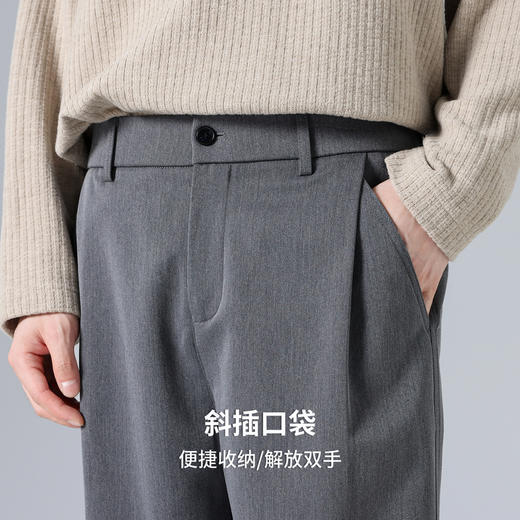 简约直筒休闲松紧长裤 商品图6
