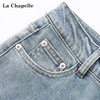 会员福利【官网600+细腿神裤】拉夏贝尔/La Chapelle高腰显瘦设计感小脚牛仔裤2025新款铅笔裤子 商品缩略图4