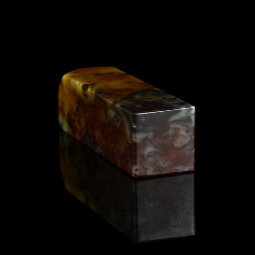 孤品2025022：青田石封门紫檀冻圆头方章2.5*2.5*8.6cm 商品图4