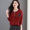 CC 5-6622圆领针织开衫外套宽松软糯毛衣 商品缩略图1