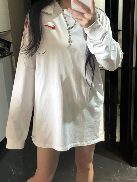 NK情人节限定爱心发泡刺绣长袖T恤（FV3994)（蕾姐粉色上身S，白色2XL） 商品图8