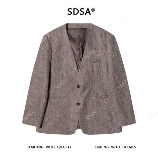 2823SDSA男士秋冬新款痞帅男装复古设计师V领西装外套百搭时尚简约 商品图1