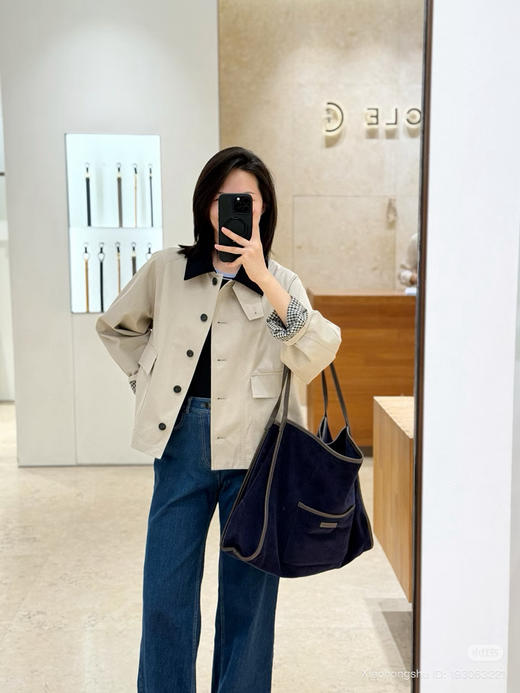 927-3 月中发 圆正夯货 小禾高密斜纹棉夹克外套 我穿40码宽松效果 商品图4