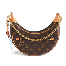 【95新】LV路易威登LOOPM81098棕色老花LOOP月牙包豌豆包单肩腋下包230925NJS11 现售价：9000