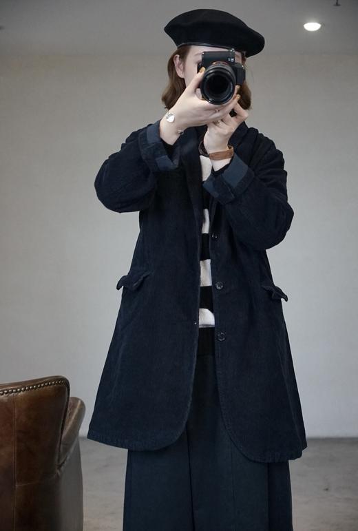 Vas-y Lentement灯芯绒中长款外套 商品图1