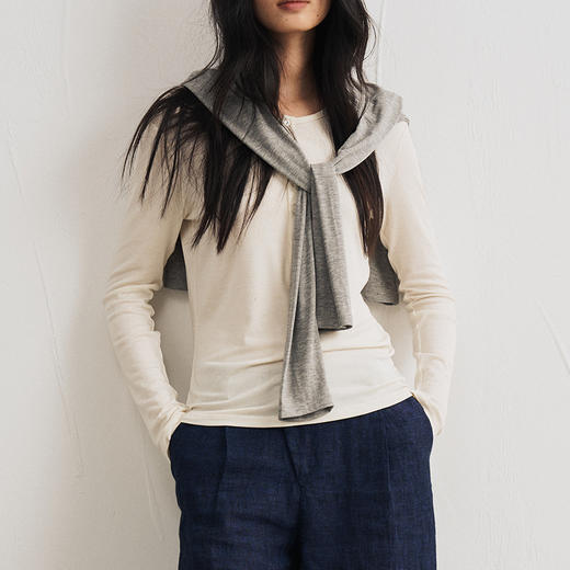 拆包的仪式感【轻梵 小山羊系列-半扣羊毛衣】羊毛天丝醋酸完美结合  修身款式 拉伸腰线 LYZ 商品图5