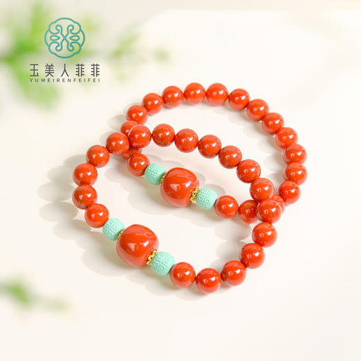 D南红单圈-南红圆珠老型珠手串约9mm 商品图0