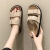 一脚蹬超方便！！【特妮娜 双扣治愈系勃肯拖】精选牛皮革 双扣设计 自由调节松紧 防水防汗 增高3.5cm 橡胶大底 防滑耐磨 商品缩略图4