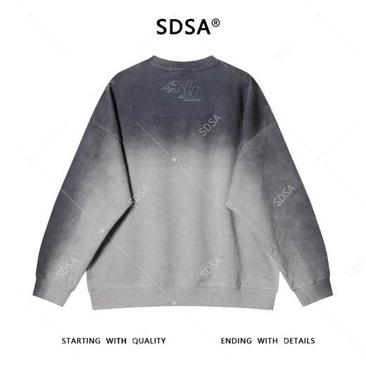 8028SDSA男士秋冬新款痞帅男装韩版时尚渐变圆领卫衣百搭时尚简约上衣 商品图5