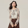 【10/1新品】熙世界度假风腰果印花衬衫女士长袖秋季休闲宽松复古松弛感雪纺衫 商品缩略图3