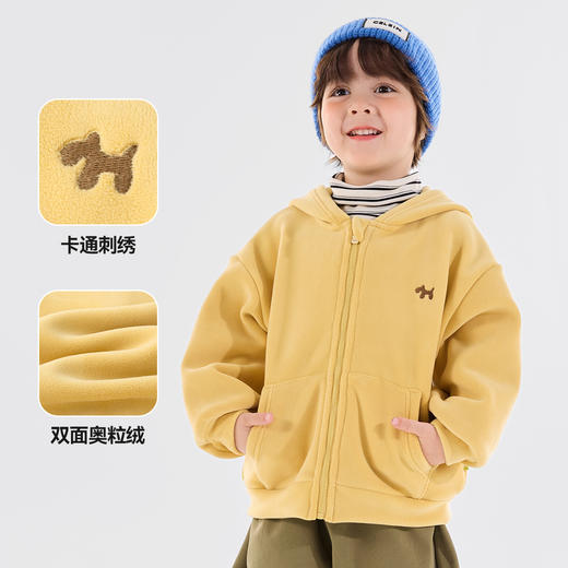 儿童奥粒绒外套嘟嘟家男童女童秋季连帽上衣宝宝秋冬衣服婴儿童装 商品图4