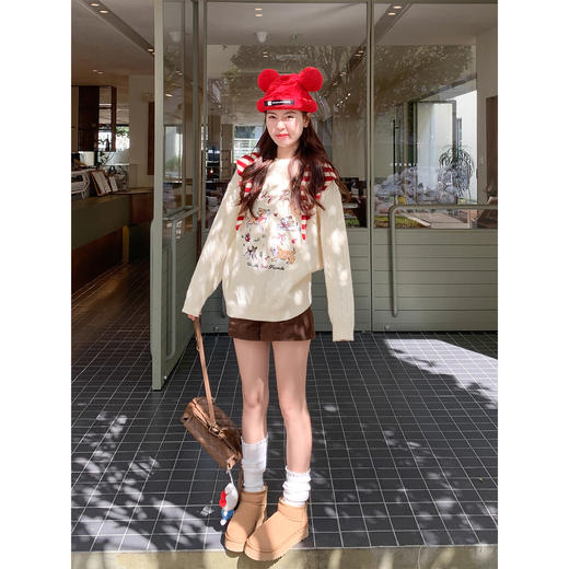 <曾小咸推荐>3.19现货秒杀 ！微信超特价！韩系小狗刺绣毛衣（无披肩） 日常209.99 立减110 秒杀99.99！！ 商品图3