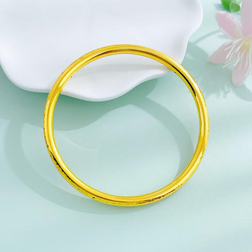 【限时克减150元】足金 #碎碎冰 无氰5D硬金固口空心碎碎冰手镯（面宽约4-4.4mm）(AR5DSZ00079),(预售产品下单后不退款不退货不换货不补差价) 商品图1